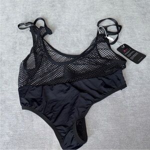 Black Mesh Bodysuit